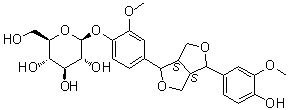 松脂醇 beta-D-吡喃葡萄糖苷分子结构 (CAS 41607-20-9)