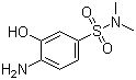 structure of CAS# 41608-75-7, 4-Amino-3-hydroxy-N,N-dimethylbenzenesulfonamide