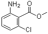 2-氨基-6-氯苯甲酸甲酯分子结构 (CAS 41632-04-6)