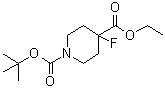 Ethyl N-tert-butoxycarbonyl-4-fluoropiperidine-4-carboxylate molecular structure (CAS 416852-82-9)