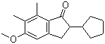 2-Cyclopentyl-2,3-dihydro-5-methoxy-6,7-dimethyl-1H-inden-1-one molecular structure (CAS 41715-83-7)