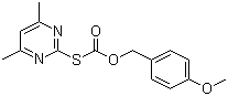 structure of CAS# 41840-29-3, S-(4,6-二甲基-2-嘧啶基)硫代碳酸对甲氧基苄酯