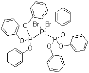 (SP-4-2)-二溴二(三苯基亚磷酸酯)铂分子结构 (CAS 41871-81-2)