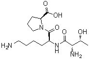 structure of CAS# 41961-56-2, L-Threonyl-L-lysyl-L-proline