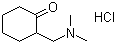 structure of CAS# 42036-65-7, 2-(Dimethylaminomethyl)-1-cyclohexanone hydrochloride