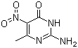 structure of CAS# 4214-85-1, 2-Amino-6-methyl-5-nitro-3H-pyrimidin-4-one