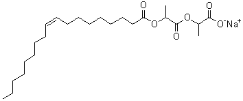 CAS 登录号：42415-80-5, (Z)-9-十八碳烯酸 2-(1-羧基乙氧基)-1-甲基-2-氧代乙基酯钠盐