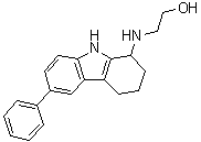 2-[(2,3,4,9-四氢-6-苯基-1H-咔唑-1-基)氨基]乙醇分子结构 (CAS 425399-05-9)