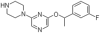 CAS 登录号：426829-20-1, 2-[1-(3-氟苯基)乙氧基]-6-(1-哌嗪基)吡嗪