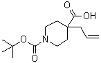4-Allyl-1-(tert-butyloxycarbonyl)piperidine-4-carboxylic acid molecular structure (CAS 426842-70-8)