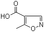 structure of CAS# 42831-50-5, 5-Methyl-4-isoxazolecarboxylic acid