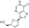 structure of CAS# 42867-68-5, 2',3'-双脱氧双脱氢肌苷