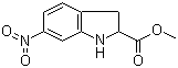 2,3-Dihydro-6-nitro-1H-indole-2-carboxylic acid methyl ester molecular structure (CAS 428861-43-2)