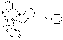 structure of CAS# 429678-11-5, Dichloro[(1R,2R)-N,N-bis[2-(diphenylphosphino)benzyl]cyclohexane-1,2-diamine]ruthenium(II)
