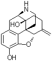CAS # 42971-33-5, Nornalmefene, (5alpha)-4,5-Epoxy-6-methylenemorphinan-3,14-diol, 6-Deoxydihydro-14-hydroxy-6-methylene normorphine, 6-Methylene noroxymorphone