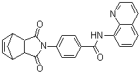 CAS # 430429-02-0, 4-(1,3,3a,4,7,7a-Hexahydro-1,3-dioxo-4,7-methano-2H-isoindol-2-yl)-N-8-quinolinylbenzamide
