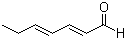 structure of CAS# 4313-03-5, (E,E)-2,4-庚二烯醛