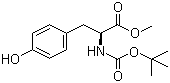 Boc-L-酪氨酸甲酯分子结构 (CAS 4326-36-7)