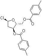 structure of CAS# 4330-21-6, 2-Deoxy-alpha-D-erythropentofuranosyl chloride 3,5-bis(4-methylbenzoate)