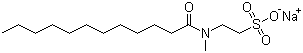 甲基月桂酰基牛磺酸钠分子结构 (CAS 4337-75-1)