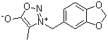 CAS # 4337-98-8, 3-(1,3-Benzodioxol-5-ylmethyl)-5-hydroxy-4-methyl-1,2,3-oxadiazolium inner salt, 4-Methyl-3-piperonylsydnone, NSC 87667