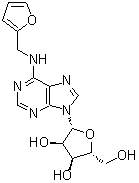 structure of CAS# 4338-47-0, N-(2-呋喃基甲基)腺苷