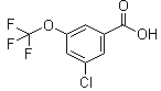 structure of CAS# 433926-46-6, 3-Chloro-5-(trifluoromethoxy)benzoic acid