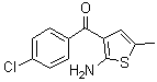 (2-氨基-5-甲基-3-噻吩基)(4-氯苯基)甲酮分子结构 (CAS 436093-32-2)