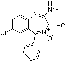 structure of CAS# 438-41-5, Chlordiazepoxide hydrochloride