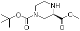 structure of CAS# 438631-77-7, (R)-1-N-Boc-piperazine-3-carboxylic acid methyl ester