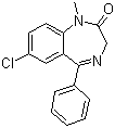 structure of CAS# 439-14-5, 地西泮