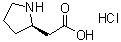 structure of CAS# 439918-59-9, (2R)-2-Pyrrolidineacetic acid hydrochloride