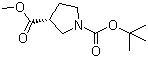 structure of CAS# 441717-40-4, (R)-1-Boc-pyrrolidine-3-carboxylic acid methyl ester