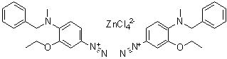 CAS # 4421-50-5, Bis[4-(benzylmethylamino)-3-ethoxybenzenediazonium] tetrachlorozincate