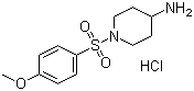 structure of CAS# 442124-65-4, 1-(4-Methoxybenzenesulfonyl)piperidin-4-ylamine hydrochloride