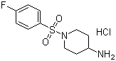 1-(4-氟苯磺酰基)哌啶-4-胺盐酸盐分子结构 (CAS 442124-75-6)
