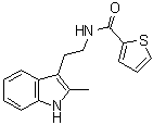 structure of CAS# 442632-72-6, N-[2-(2-甲基-1H-吲哚-3-基)乙基]-2-噻吩甲酰胺