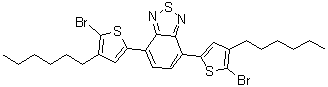 structure of CAS# 444579-39-9, 4,7-Bis(5-bromo-4-hexylthiophen-2-yl)benzo[c][2,1,3]thiadiazole