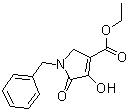 structure of CAS# 4450-98-0, 2,5-Dihydro-4-hydroxy-5-oxo-1-(phenylmethyl)-1H-pyrrole-3-carboxylic acid ethyl ester