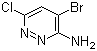 3-Amino-4-bromo-6-chloropyridazine molecular structure (CAS 446273-59-2)