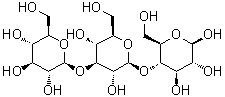 O-beta-D-吡喃葡萄糖基-(1→3)-O-beta-D-吡喃葡萄糖基-(1→4)-beta-D-吡喃葡萄糖分子结构 (CAS 4467-70-3)