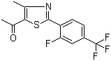 1-[2-[2-Fluoro-4-(trifluoromethyl)phenyl]-4-methyl-5-thiazolyl]ethanone molecular structure (CAS 447406-74-8)