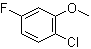 structure of CAS# 450-89-5, 2-Chloro-5-fluoroanisole