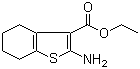2-氨基-4,5,6,7-四氢-1-苯并噻吩-3-羧酸乙酯分子结构 (CAS 4506-71-2)