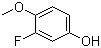 3-氟-4-甲氧基苯酚分子结构 (CAS 452-11-9)