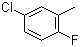 structure of CAS# 452-66-4, 5-Chloro-2-fluorotoluene