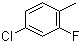 structure of CAS# 452-75-5, 4-Chloro-2-fluorotoluene