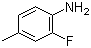 2-氟-4-甲基苯胺分子结构 (CAS 452-80-2)