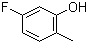 5-氟-2-甲基苯酚分子结构 (CAS 452-85-7)
