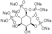 D-myo-肌醇 1,4,5,6-四(磷酸二氢酯)八钠盐分子结构 (CAS 454199-76-9)